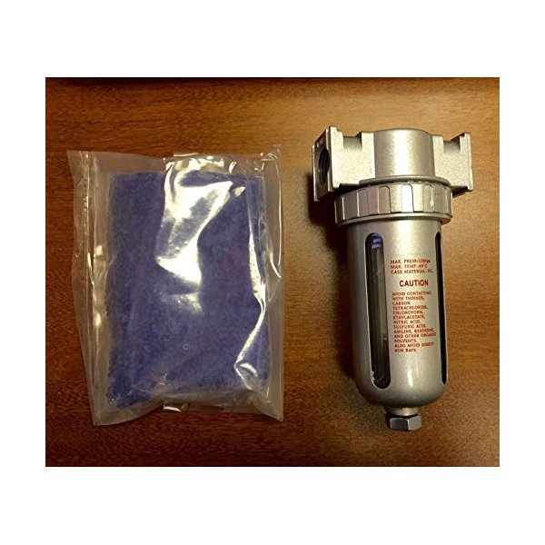 3/8" Compressed Air In Line Filter Desiccant Dryer Moisture Water Separator New