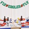 Fly Eagles Fly Banner - Football Birthday Decorations, Game Day Party Decorations, Go Eagles Banner, Eagles Party Decoration Supplies Green Glitter