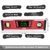 Digital Level and Protractor - 10 Inch IP54 Protected Electronic Bubble Inclinometer with Large LED Display and Magnetized V-Groove Base