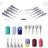 Beaute Galleria Bundle 50 Pieces Nail Art Tool Kit with Pouch - 5 Pieces Dotting Tool Marbleizing Pen (10 Sizes), 15 Pieces Acrylic Gel Detailing Painting Brushes Liners, 30 Pieces Striping Tapes