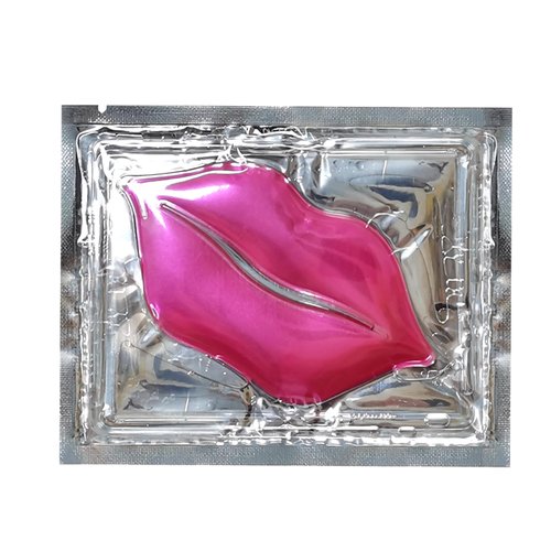 Ruzzut 30PCS Pink Collagen Lip Masks,Crystal Moisturizing Lip Care Pads Mask Lip Patches for Dry Lips & Anti-Chapped,Smoothing Lip Fine Lines,Plumping Your Lips Attractive,Pink