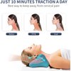 Cervical Spine Massage Pillow, Portable Neck and Shoulder Relaxer Neck Massage Pillow, Cervical Spine Alignment Chiropractic Pillow Cervical Neck Traction Device Neck Stretcher for TMJ Pain Relief