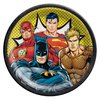 Amscan Multicolor Justice League Heroes Unite Round Paper Plates - 9" (Pack of 8) - Perfect for Birthdays, Themed Events & Superhero Celebrations