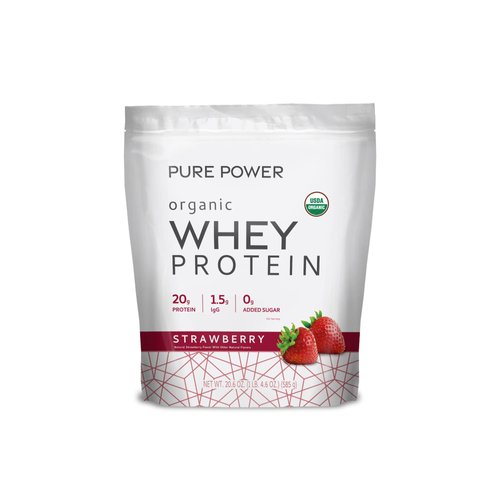 Dr. Mercola, Organic Miracle Whey Strawberry Protein Powder, 13.5 oz (382.5 g), Non GMO, Soy Free, Gluten Free, Non GMO, Soy-Free, Gluten Free, USDA Organic