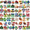 HOWAF America Football Party Temporary Tattoos Stickers, 96pcs Super Football Bowl Fake Tattoos for Football Themed Party Decoration Supplies, Football Themed Body Tattoos for Kids Adults Football Birthday Party Favors