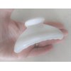 Basic all white hair claw clip