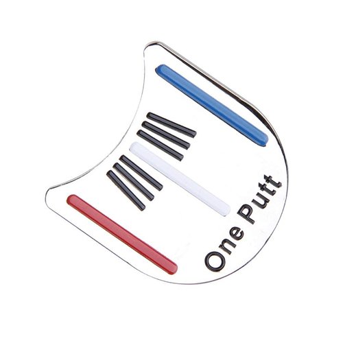 STONCEL 2PC Golf Putting Alignment Tool Ball Marker Metal Magnetic Hat Clip Golf Ball Marker (2)