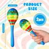 Relaxgiant 7.87 Inches Fiesta Wooden Maracas 2 Pcs Noisemaker for Mexican Fiesta Musical Maracas Party Favors Mexican Birthday Fiesta Christmas Cinco De Mayo Party Favors(Red)
