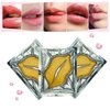 Jakuva 30PCS Gold Gel Collagen Lip Mask,Crystal Moisturizing Lip Plumper Patches for Anti Wrinkle,Anti Chapped,Hydrates Lips(Gold)