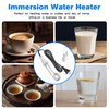 Immersion Water Heater Electric Portable Water Heater 300W 120/240V Dual Voltage Instant Immersion Heater for Camping Traveling Coffee/Tea/Soup