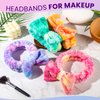 YGDZ Spa Headband, Skincare Headband for Washing Face, Makeup Headband, Fluffy Bow Headbands for Skincare, Face Wash Head Band Set for Women Girl
