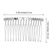 Senkary 10 Pieces Hair Comb Clip Metal Wire Hair Combs Wedding Veil Combs (15 Teeth, Silver)