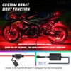 Nilight 12PCS Motorcycle RGB Led Light Kit Waterproof Multi Color Atmosphere Neon Accent Light APP and Remote Control Underbody Light Strips for Harley Davidson Honda Kawasaki Suzuki