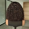 ISEE Hair Wear and Go Glueless Wigs Bob Wigs Human Hair Pre Plucked Water Wave Lace Front Wigs Human Hair Upgraded No Glue Transparent Lace Closure Wigs Human Hair for Women Natural Black 12 Inch