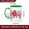 Kiss Lips Dripping Design Ceramic Mug, 11oz Coffee Cup with Romantic Valentine’s Day Theme, Fun Gift for Couples, Reusable Eco-Friendly Tea Mug for Hot Beverages, Unique Anniversary, Wedding-Love Gift