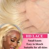 BABOSHOW 613 Lace Front Wig Human Hair 13x6 Blonde Lace Front Wigs Human Hair 26 Inch Body Wave Blonde Wig Human Hair 210% Density 613 HD Lace Frontal Wig Pre Plucked with Baby Hair