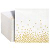 Juvale 100 Pack Disposable White and Gold Paper Cocktail Napkins for Wedding Reception, Polka Dot Party Supplies (5 x 5 In)