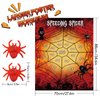MIAHART Halloween Party Games Throw The Spider On The Web with XL Halloween Poster and 2 Sticky Spiders Family Game