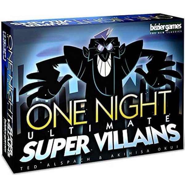 Bezier Games One Night Ultimate Super Villains, Family Friendly Party Game, Fun Game for Kids & Adults, Engaging Social Deduction, Fast-Paced Gameplay, Hidden Roles & Bluffing