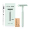 Kinghood Double Edge Safety Razor for Men & Women, Eco Friendly Women Razor for Body & Face, Zero Waste and Plastic Free - Reusable Razor with 10 Blades (Mint Green)