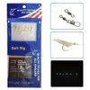 Fishing Bait Rigs Set 15 Packs Saltwater Fishing Lures Rigs with Sharp Hooks Real Fish Skin Beach Pier Sea Surf Fishing Rigs Cod Herring Lure Hook Rigs Type B 8#