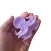 Matte Octopus Hair Clip,Acetate Hair Clip,Small Claw Clip for Women,Purple, 1 Count (Pack of 1)