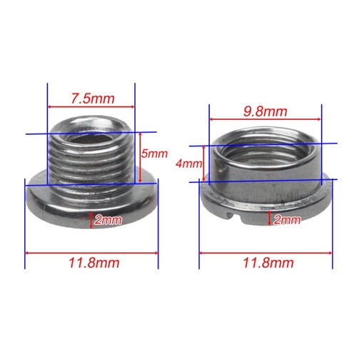 Rear Derailleur Hanger M8 Chainring Mounting Fastener Dropout - Pack of 2 ( 2 Nuts / 2 Bolts)