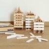 KAPLA 40 Squares White - Wooden Construction Set 40 White Colored Building Planks