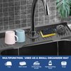 24" Kitchen Sink Faucet Splash Guard Plus Size Silicone Sink Faucet Drying Mat Faucet Handle Drip Catcher Tray Dish Sponge Holder Kitchen Sink Accessories Protector Home Organization Gadgets Organizer