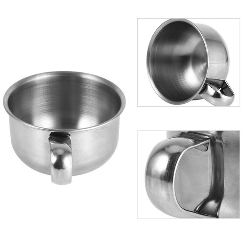 Stainless Steel Men's Shave Soap Bowl Metal Shaving Soap Mug Bowl Cup Shaver Men Face Cleaning Soap Bowl