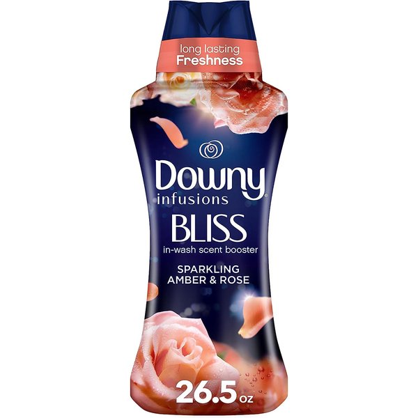 Downy Infusions Laundry Scent Booster Beads for Washer, Bliss, Sparkling Amber & Rose, 26.5 oz