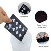 Joyoldelf Waterproof Playing Cards with Unique Pattern & Flower Backing - Cool Black PVC Flexible Classic Magic Poker Tricks Tool