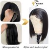MIAORUN Straight Short Bob Wig Human Hair with Baby Hair 150% Density 13x4 HD Lace Front Wigs Human Hair for Black Women Glueless Wigs Human Hair Pre Plucked Natural Color 14 Inch