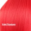 WUDAS Red Braiding Hair 30 Inch Long Pre Stretched Hair Straight Yaki Texture Synthetic Hair Extensions Softness, 2 Packs