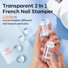 Modelones French Tip Tool- 6Pcs Nail Stamp French Manicure Kit French Nail Tool Suitable for DIY together with Gel Nail Polish Acrylic Nail Kit Nail Tips