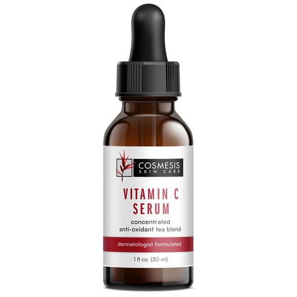 Cosmesis Vitamin C Serum: Rejuvenate & Protect Skin with 12% Concentrated Vitamin C & Antioxidant Tea Extracts for Brighter, Healthier Skin - 1 fl oz.
