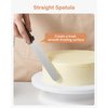 Kootek Cake Decorating Kit Baking Supplies Cake Turntable with 2 Frosting Straight Angled Spatula 3 Icing Smoother Scrapers Baking Accessories Tools for Beginners and Pros, White