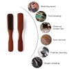 Boar Bristle Hair Brush, Slick Back Hair Brush with Wood Handle & Thick Medium Stiffness Bristles, Detangles Hair, Fights Frizz, Professional Barber, Styling &Women's and Men's Grooming Accessories