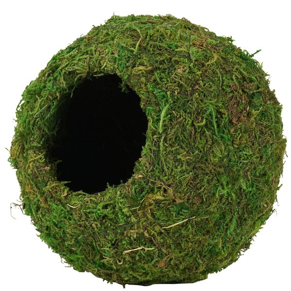 USMOLA Mossy Caves, Artificial Green Moss Caves Hide for Pet Reptile Frogs and Snakes, Terrarium & Vivarium Decor, Crested Gecko Tank Decor (6" - Woodland Green)