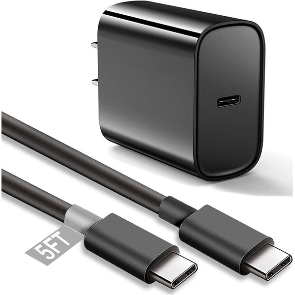 18W Fast Charger for Beats Studio Buds, Beats Flex, Beats Fit Pro (x Kim Kardashian), New Beats by dre Headphones Accessories USB C to USB C Power Cable 18W 3A Adapter Charger Cord 5FT (Black)