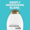 OGX Nourishing + Coconut Milk Moisturizing Shampoo for Strong & Healthy Hair, with Coconut Milk, Coconut Oil & Egg White Protein, Paraben-Free, Sulfate-Free Surfactants, 25.4 fl oz