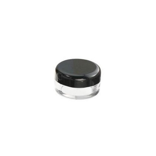 Amazing Plaza 100 pcs New Empty Cosmetic Storage Containers Black Cap Clear Base Plastic Cosmetic Containers 5 Gram Size Pot Jars Eye Shadow Container Lot Size:Diameter: 1 1/4" inch X Height: 3/4