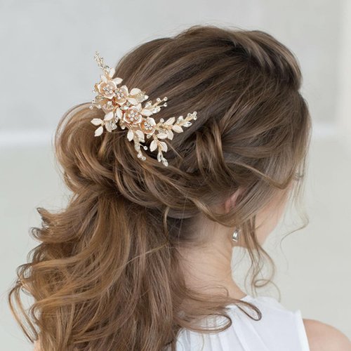 Generic Rhinestone Bridal Hair Pins, Rhinestone Wedding Headpieces for Bridesmaids, Flower Girl Hair Accessories, gold