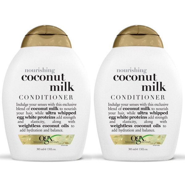 Organix Nourishing Conditioner, Coconut Milk, 13 oz (Pack of 2)