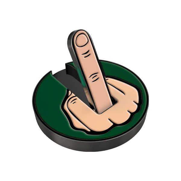 K9King Middle Finger Golf Ball Marker with Magnetic Hat Clip - Alignment Ball Mark | Funny Golf Accessories | Premium Golf Accessories for Putting Green Alignment - Funny Gift for Golf Lovers (Green)