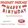Firetruck Happy Birthday Party Banner Firemen Birthday Party Bunting Banner Flag Garland for Kids and Adults Fire Truck Theme Birthday Party Supplies For Boys Firefighter Fire Engine Rescue Party Decortaions