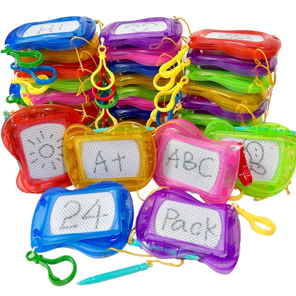 12 Pack Mini Magnetic Drawing Board Keychain for Backpack Erasable Sketch for Kids Classroom Rewards Easter Basket Stuffers Party Favors Goodie Bag Stocking Stuffers (12 pcs Draw Keychain)
