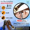 Leather Hole Punch & Belt Hole Puncher Easily Punches Perfect Round Holes. Bonus Ruler & Awl Tool. Leather Punch Tool for Watch or Bag Strap, Fabric, Eyelet - Precision Crafting & Professional Results