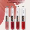 Matte Hydrating Lip Glow Oil Transparent Plumping Lip Gloss Double-ended Long-Lasting Wear Non-Stick Cup Not Fade Waterproof Liquid Lipstick for Girls and Women
