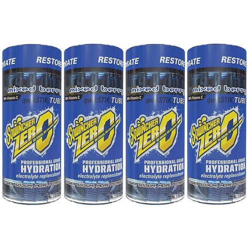 Sqwincher Zero Qwik Stik Sugar Free Electrolyte Powdered Drink Mix Low Calorie - Assorted Flavors And Sizes (Mixed Berry, 40 Sticks)